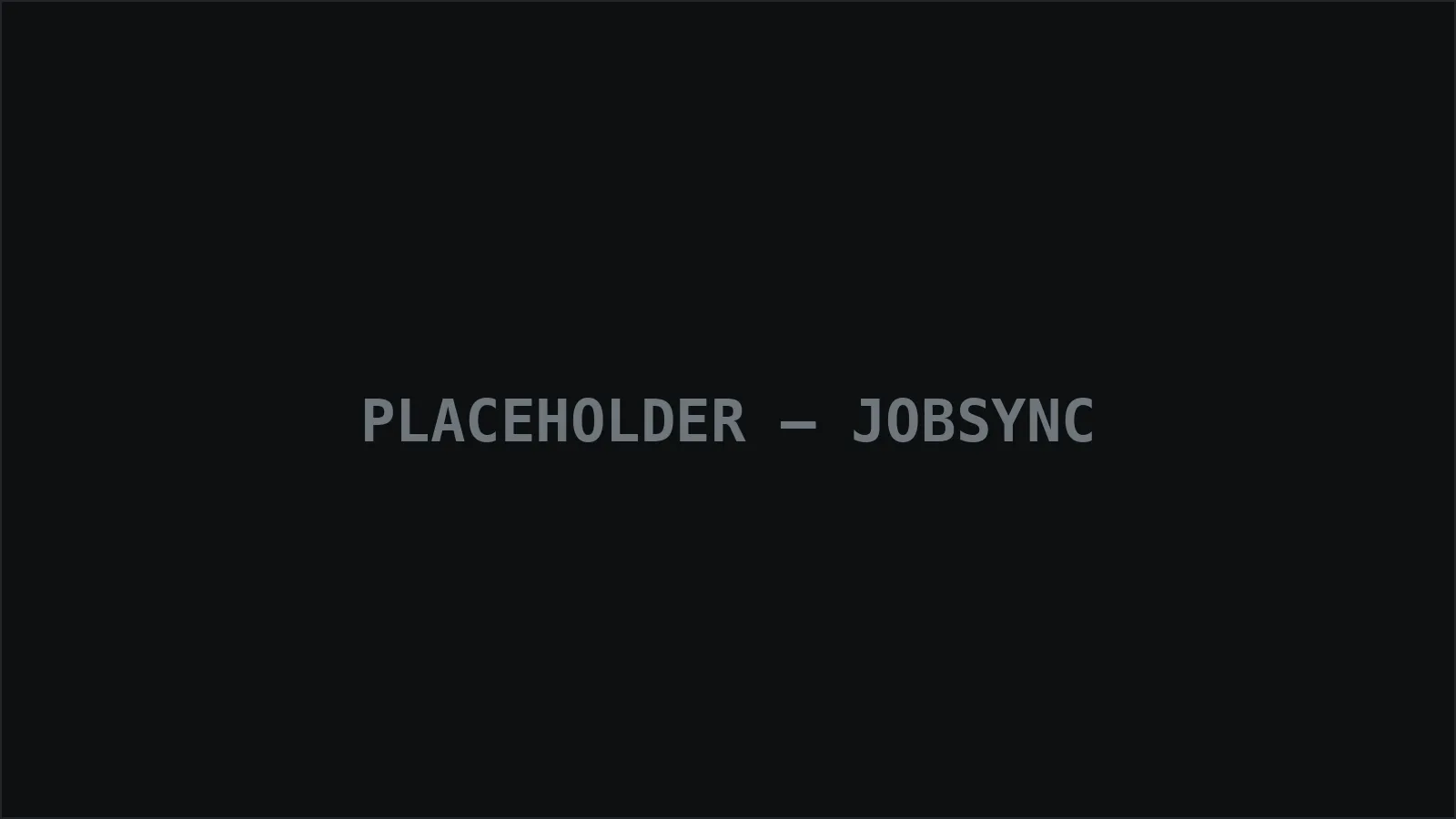 Placeholder hero image for JobSync — TODO: replace with a real screenshot of the evidence bank or application workbench UI